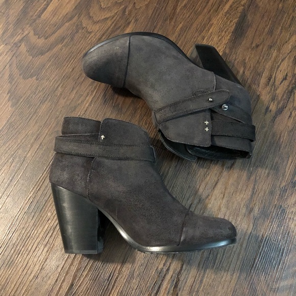 Rag & Bone NewYork Harrow Suede Grey Ankle Boots - Picture 1 of 8